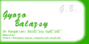 gyozo balazsy business card